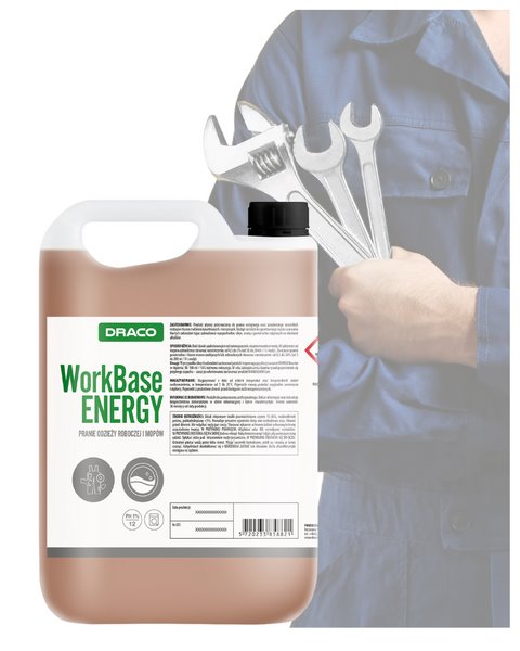 Draco WorkBase ENERGY 5L - pranie odzieży roboczej mopów