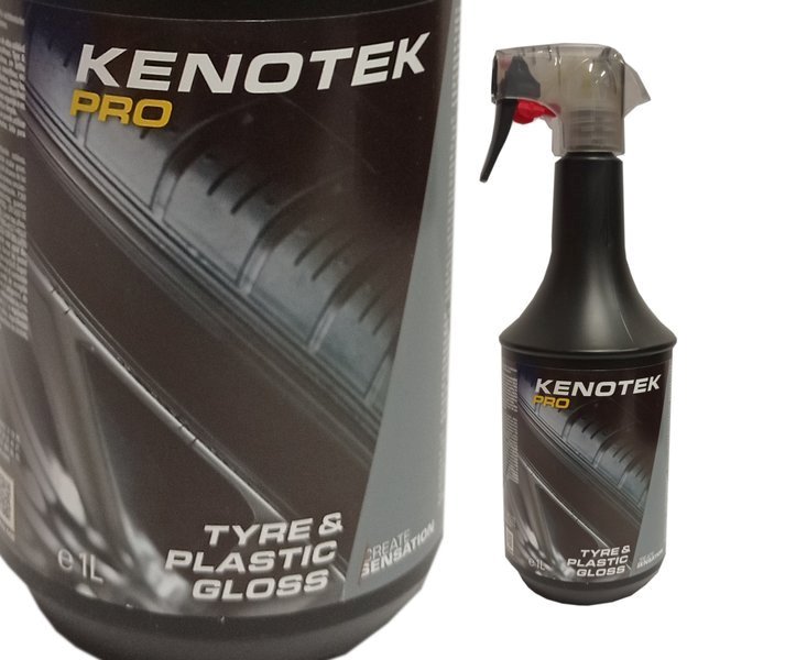 Kenotek TYRE&PLASTIC GLOSS 1L - renowacja czernidło do opon