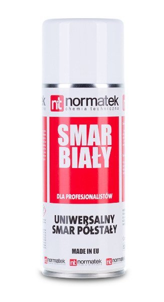 Normatek Smar Biały 400ml - spray odporny na wodę korozję
