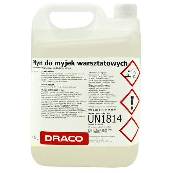 Draco Płyn do myjek warsztatowych 5L - odtłuszcza usuwa brud