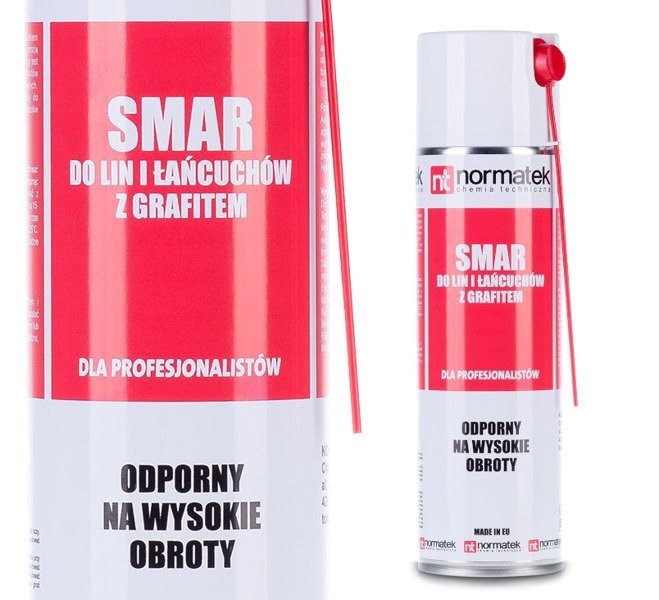 Normatek Smar do lin i łańcuchów z grafitem 500ml