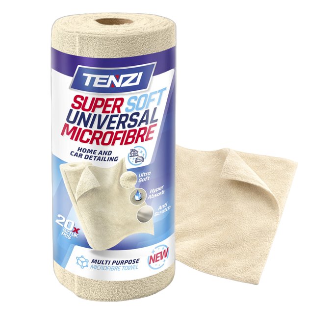 TENZI Ściereczki z mikrofibry na rolce KREMOWE - 20 szt. - 35x35cm