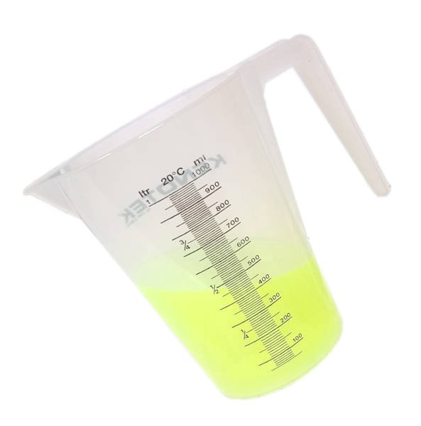 Miarka płynów 1L - dozowanie chemii plastikowa menzurka