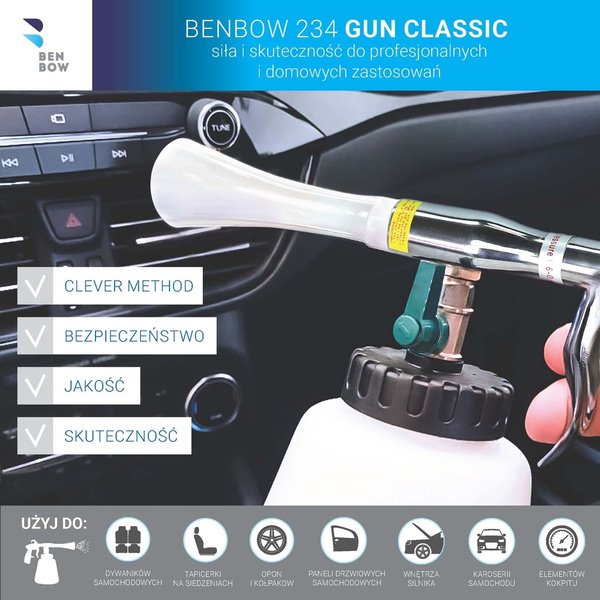 BenBow 234 Classic - pistolet czyszczący z 3x dyszą zestaw