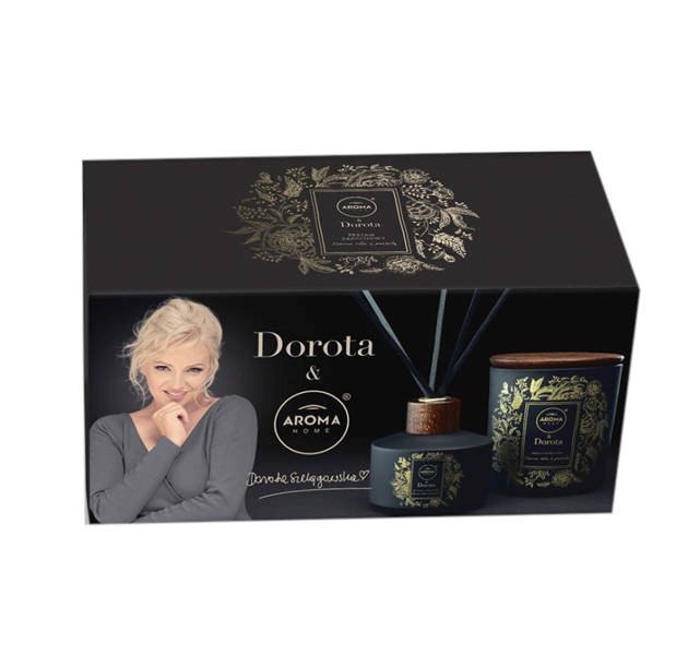 Aroma Zestaw Patyczki zapachowe + Świeca Czarna Róża Paczula
