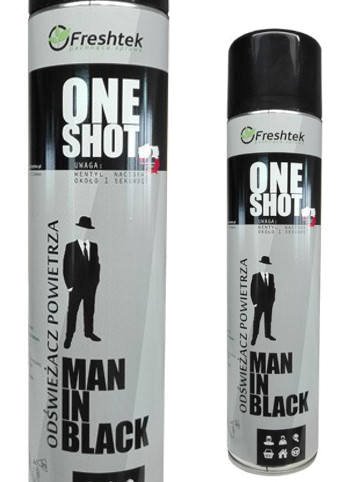 Freshtek ONE SHOT 600ml odświeżacz powietrza - Man in Black
