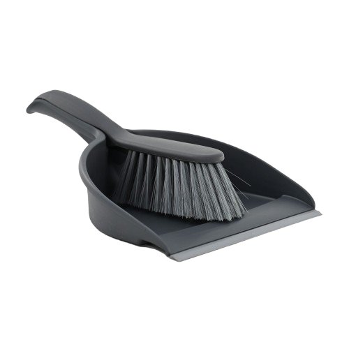 Zmiotka z szufelką COMPACT z gumą - miękkie włosie