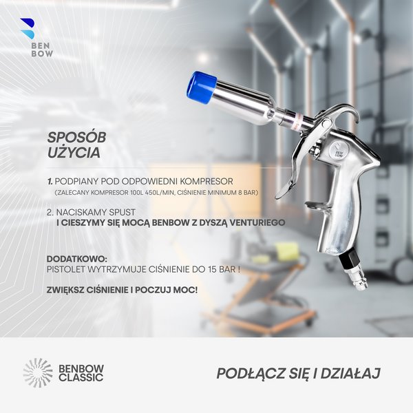 BenBow 001 Blow Gun - pistolet do przedmuchiwania