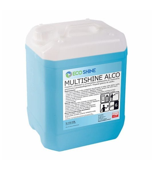 Eco Shine MULTISHINE ALCO 10L - alkoholowy preparat myjący