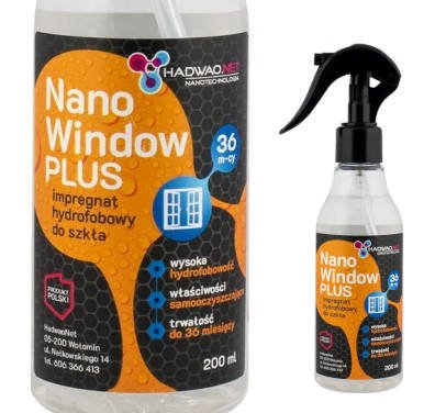 HaDwaO NANO WINDOW Plus 200ml - hydrofobowa powłoka do szkła