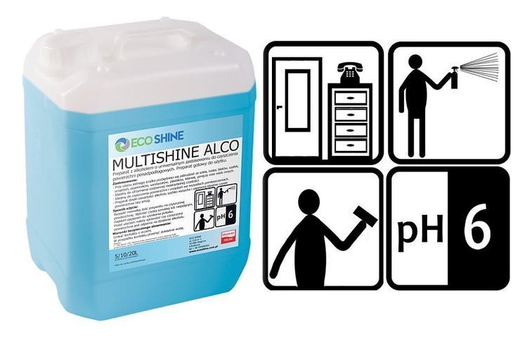 Eco Shine MULTISHINE ALCO 10L - alkoholowy preparat myjący