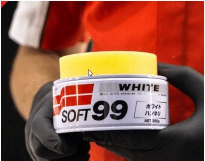 SOFT99 white soft wax Wosk Samochodowy do białych jasnych lakierów