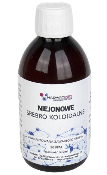 NanoAg 1L - niejonowe nano srebro koloidalne 50 ppm