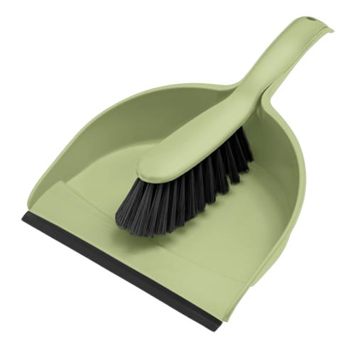 Zmiotka z szufelką COMPACT z gumą - miękkie włosie