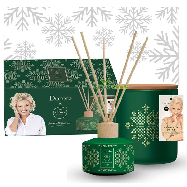 Dorota Aroma Box Zimowy Las - zestaw patyczki zapachowe świeca