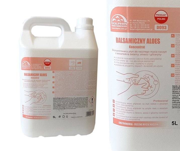 Dolphin Balsamiczny Aloes 5L - płyn do ręcznego mycia naczyń