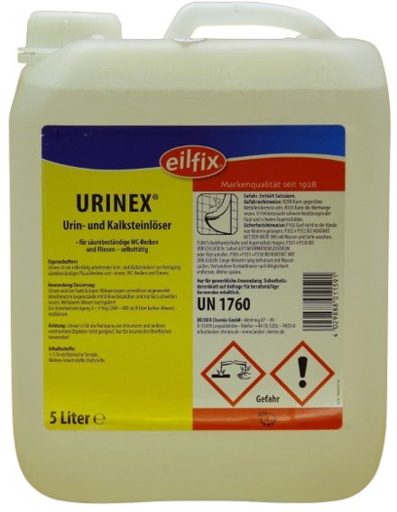 Eilfix URINEX PLUS 5L - mycie fug pisuarów odkamieniacz