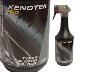 Kenotek TYRE&PLASTIC GLOSS 1L - renowacja czernidło do opon