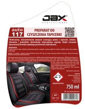 JAX 117 Preparat do czyszczenia tapicerki 750ml - usuwa plamy