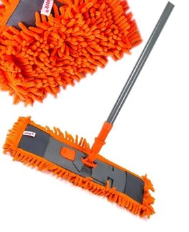 York Mop SALSA 43cm - płaski z mikrofibry pomarańczowy