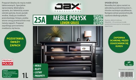 JAX 25A 1L Płyn do mebli z połyskiem