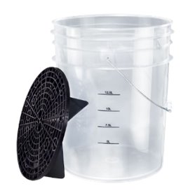 Wiadro detailingowe Przeźroczyste 20L + separator