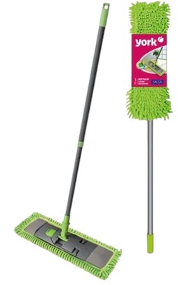 York Mop SALSA 43cm - płaski z mikrofibry zielony