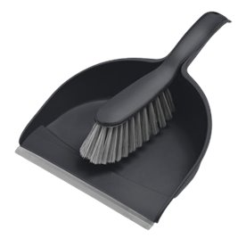 Zmiotka z szufelką COMPACT z gumą - miękkie włosie