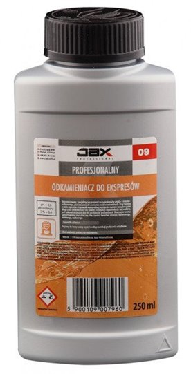 Jax 09 Odkamieniacz 250ml - do ekspresów czajników na kamień