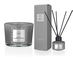 Aroma Zestaw Patyczki zapachowe + Świeca - Gentle Sandalwood