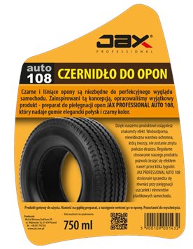 JAX 108 Czernidło do opon 750ml - lśniące efekt mokrej opony