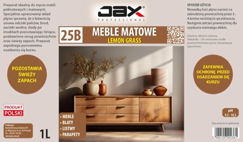 JAX 25B 1L płyn do mebli mat