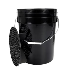 Wiadro detailingowe czarne 20L + separator