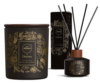 Aroma Zestaw Patyczki zapachowe + Świeca Czarna Róża Paczula