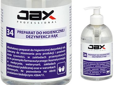 JAX 34 płyn do rąk 500ml - do dezynfekcji rąk Szpital Dom