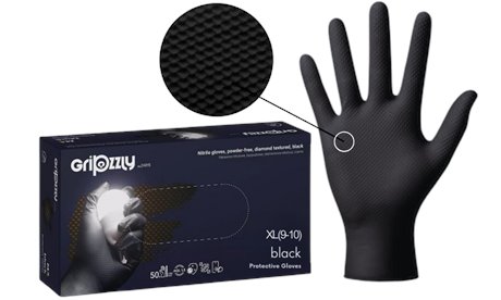 Zarys Gripzzly XL - grube rękawiczki jednorazowe nitrylowe