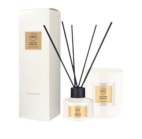 Aroma Zestaw Patyczki zapachowe + Świeca - Cotton Vanilla