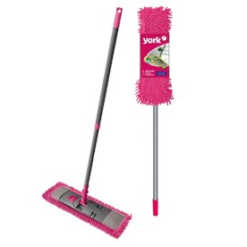 York Mop SALSA 43cm - płaski z mikrofibry różowy