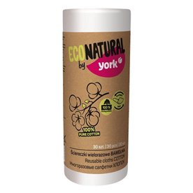 York Ściereczki Wielorazowe Bawełna 30 szt. Eco Natural
