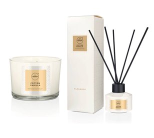 Aroma Zestaw Patyczki zapachowe + Świeca - Cotton Vanilla