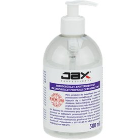 JAX Premium 500ml - preparat dezynfekcyjny wirusy bakterie