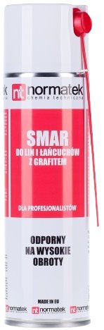 Normatek Smar do lin i łańcuchów z grafitem 500ml
