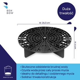 Wiadro detailingowe czarne 20L + separator