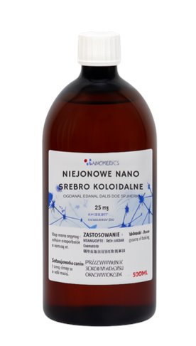 NanoAg 1L - niejonowe nano srebro koloidalne 50 ppm