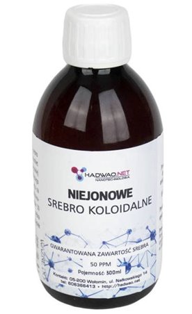 NanoAg 1L - niejonowe nano srebro koloidalne 50 ppm