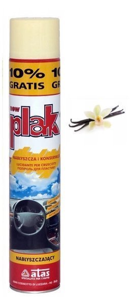 ATAS PLAK spray BŁYSK 750ml nabłyszczający WANILIA