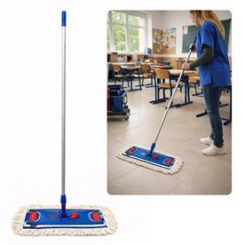 Profesjonalny mop przemysłowy 50 cm kij + stelaż + mop
