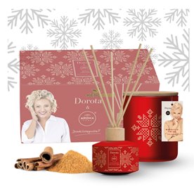 Dorota Aroma Box Cynamonowy Wieczór - zestaw patyczki świeca