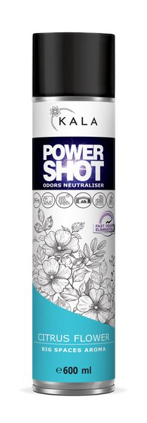 Kala POWER SHOT Citrus Flower 600ml - odświeżacz powietrza