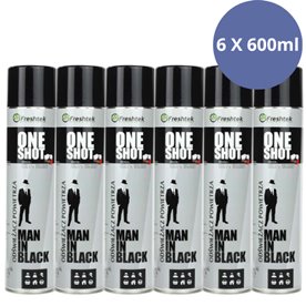 Zestaw Man in Black Freshtek ONEShot 6X600ml - zestaw odświeżaczy dla mężczyzn